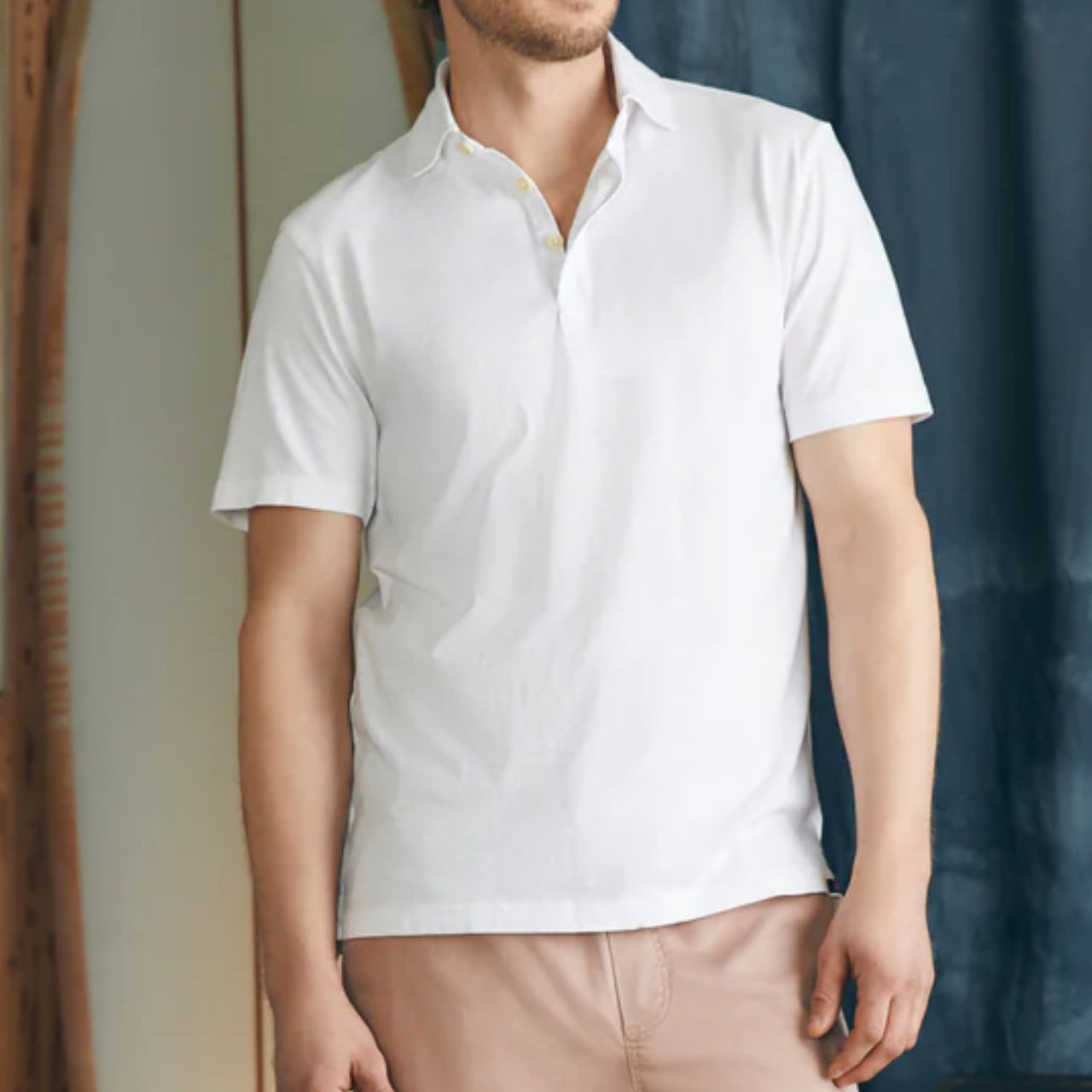 Sunwashed T-Shirt Polo | White