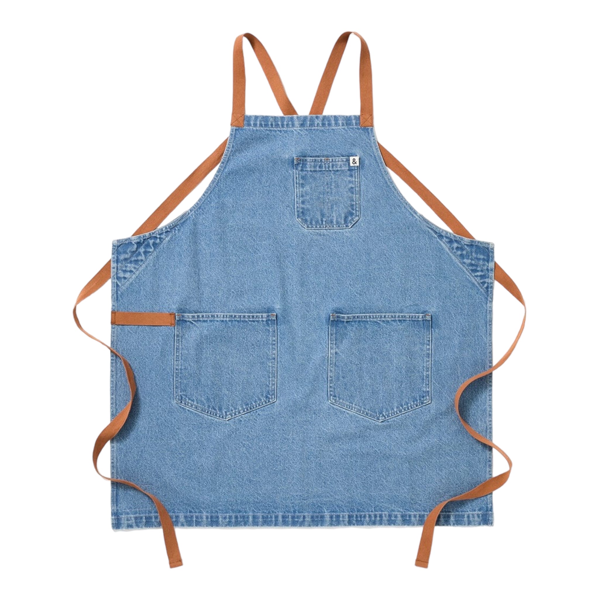 Cedar Blue Denim Crossback Apron