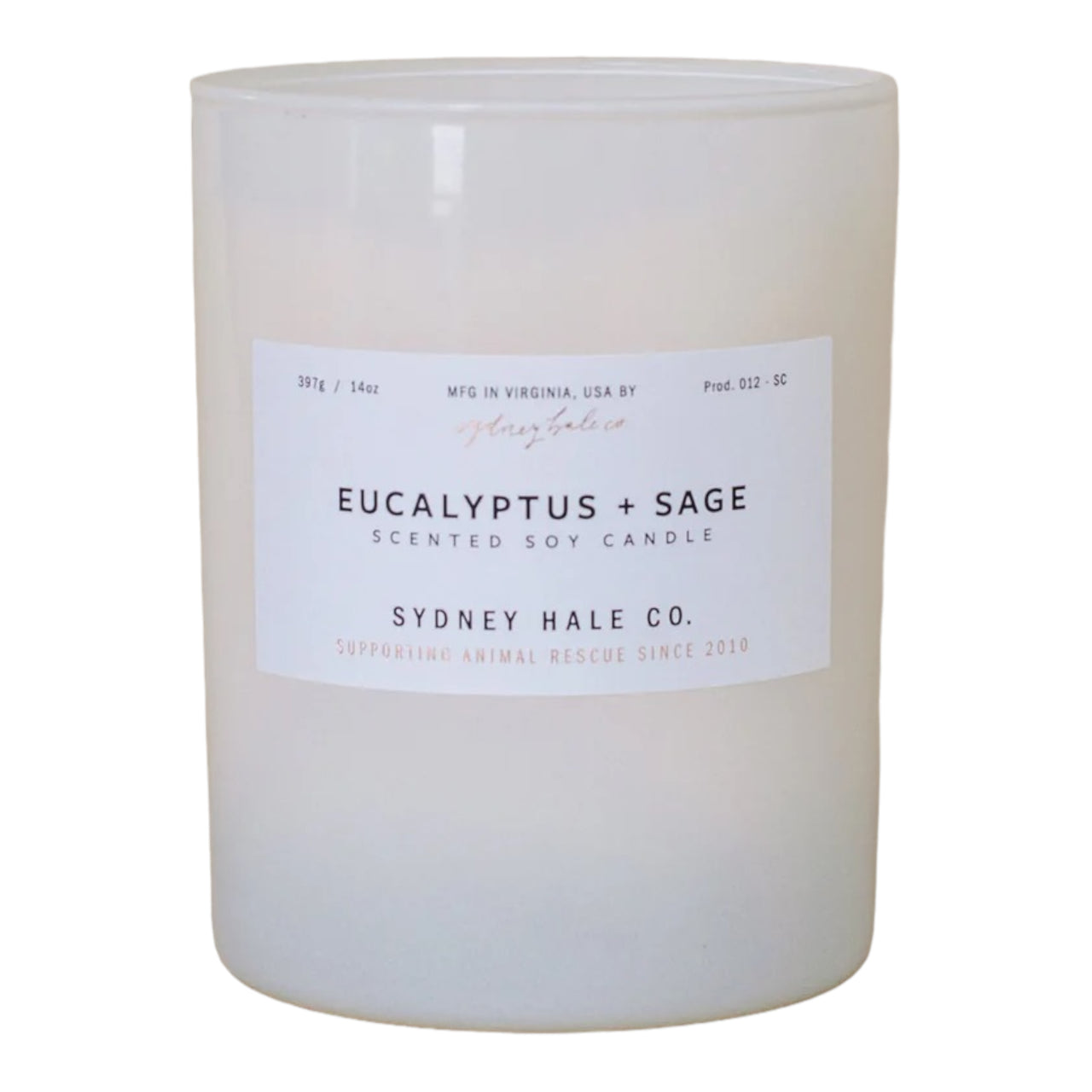 Eucalyptus + Sage Scented Soy Candle