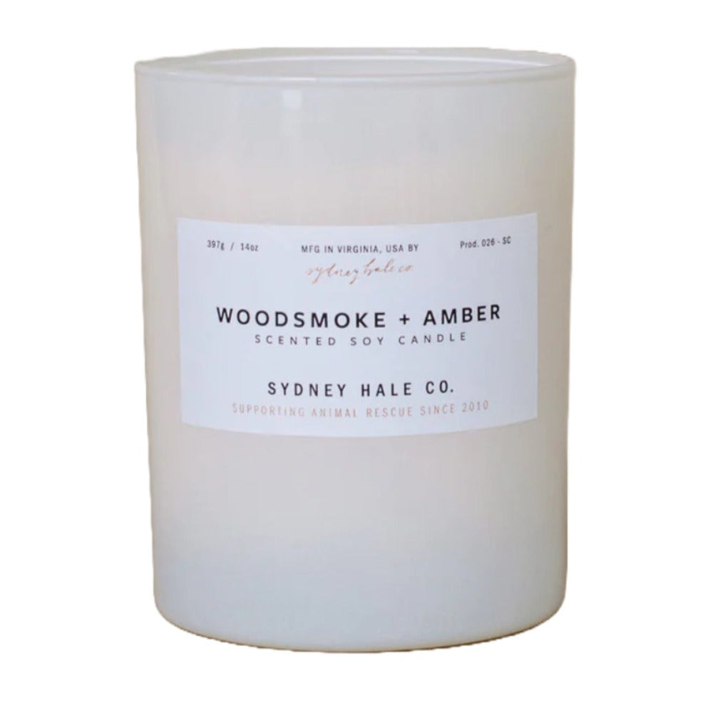 Woodsmoke + Amber Candle