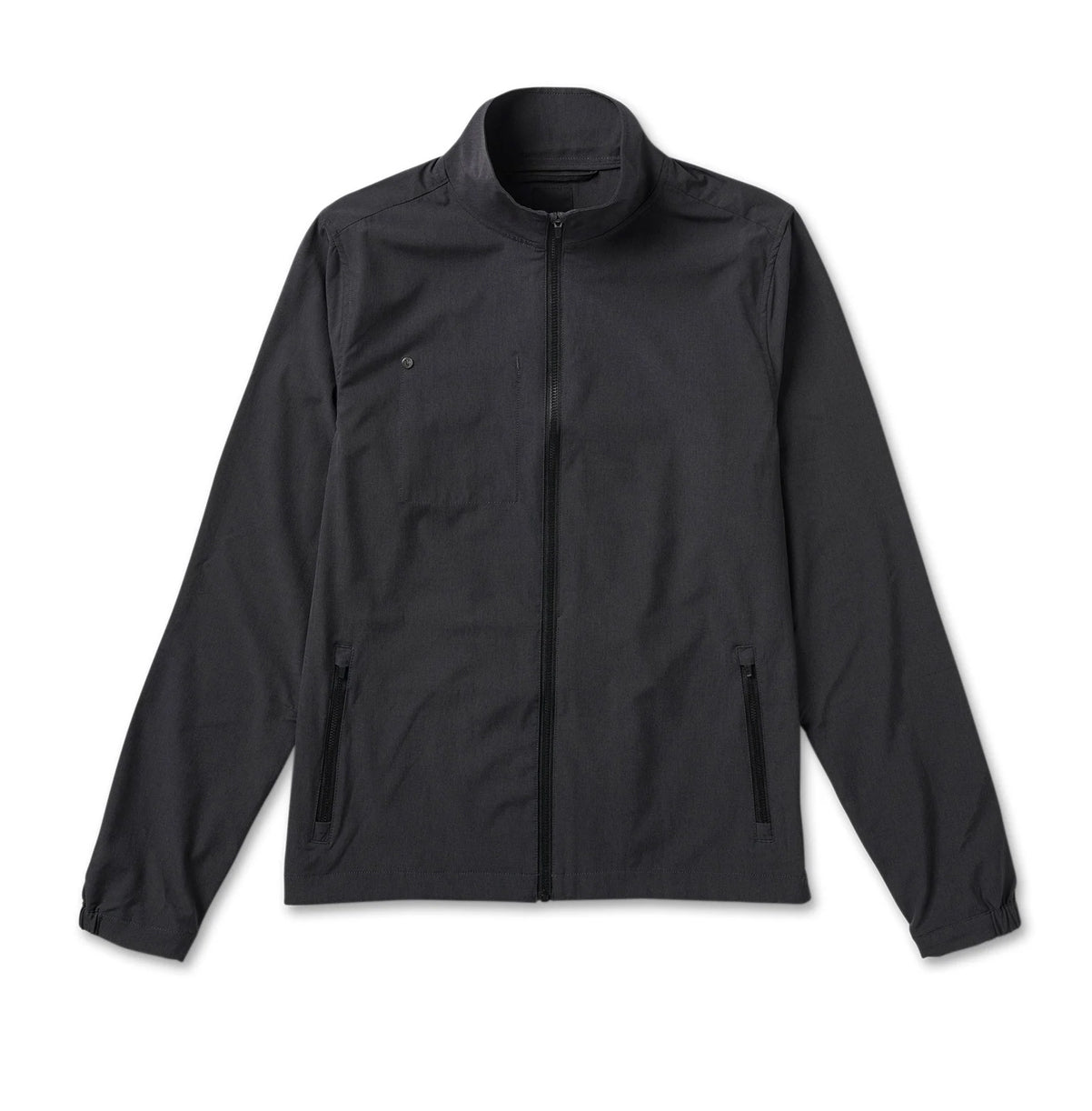 Venture Track Jacket | Black Linen Texture