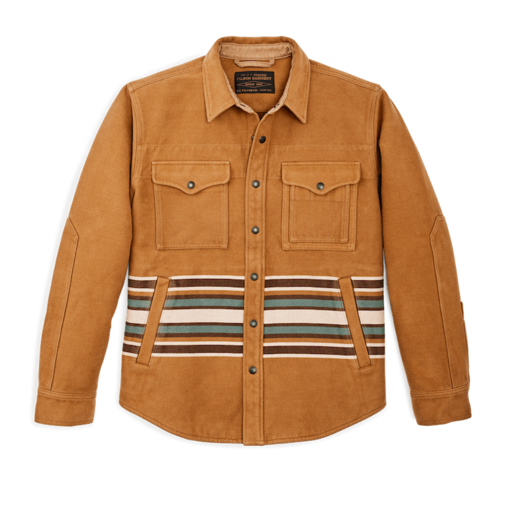 Beartooth Jac-Shirt | Golden Brown Multi Stripe