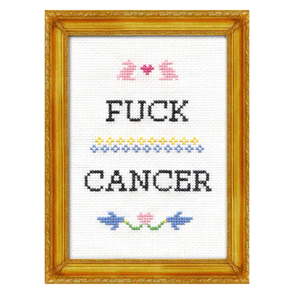 F*ck Cancer  Cross Stitch Kit