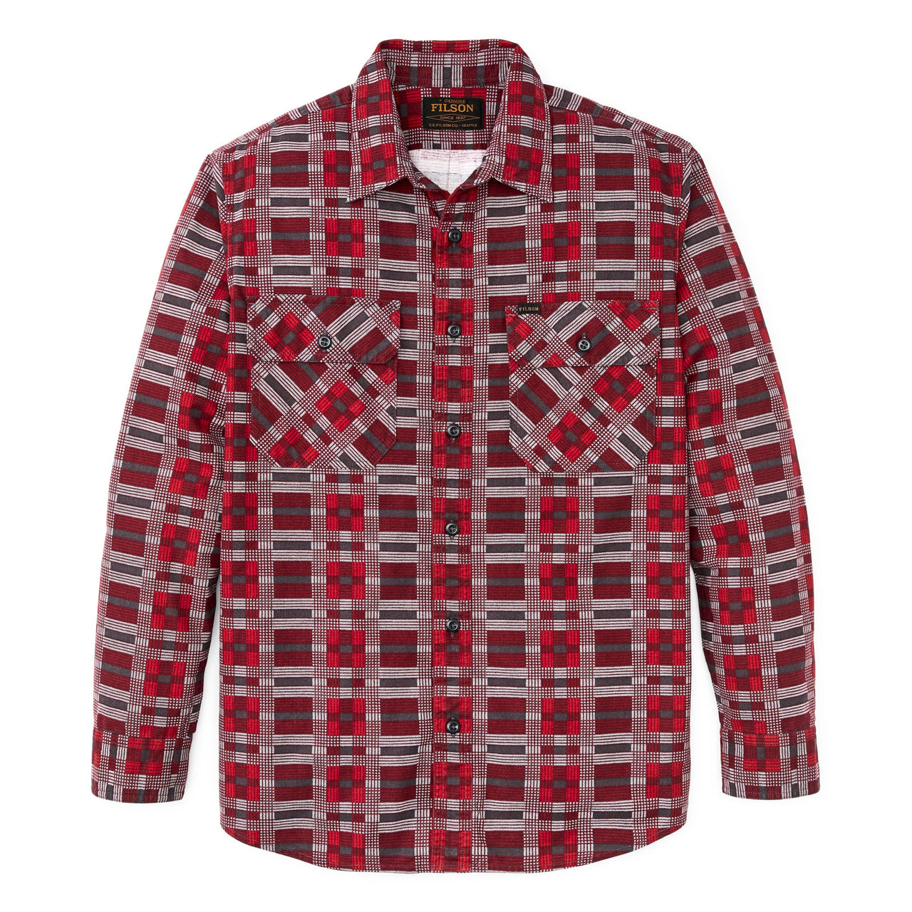 Field Flannel Shirt | Burgundy & Red Plaid