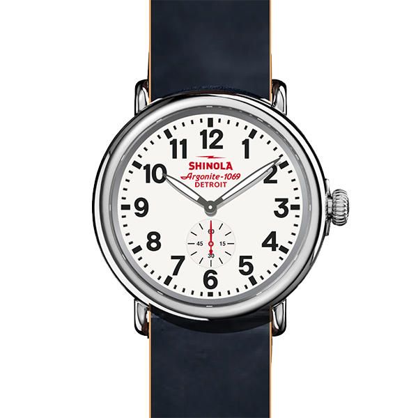 The Runwell Sub Second 47mm | Alabaster & Navy Leather