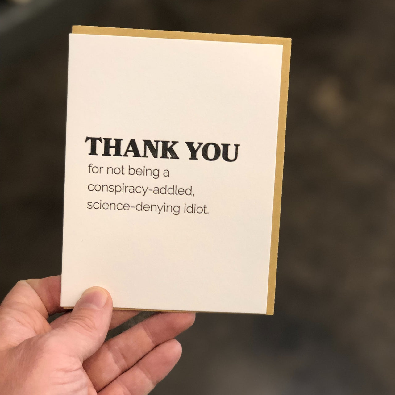 Thank You For Not Card