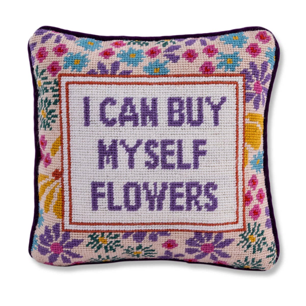 Flowers Needlepoint Pillow