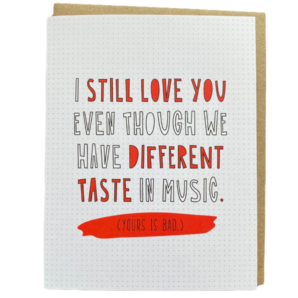 Different Taste In Music Card, image size:1000x1000