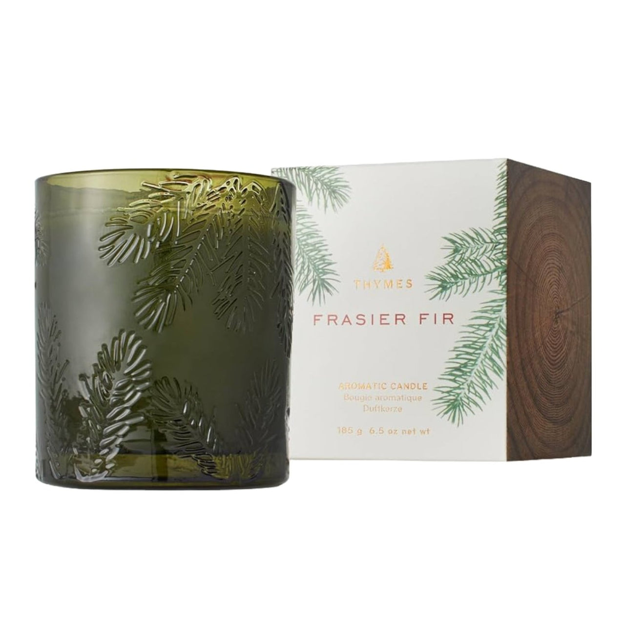 Frasier Fir Molded Glass Poured Candle - Domestic Domestic