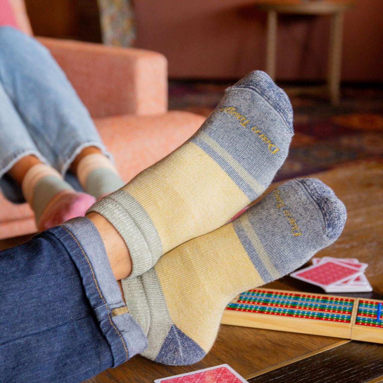 Home Base No Show Heavyweight w Full Cushion Sock | Fennel