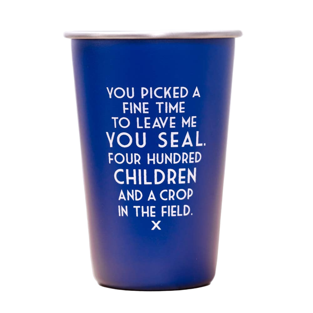 You picked a fine time Pint Glass | Blue