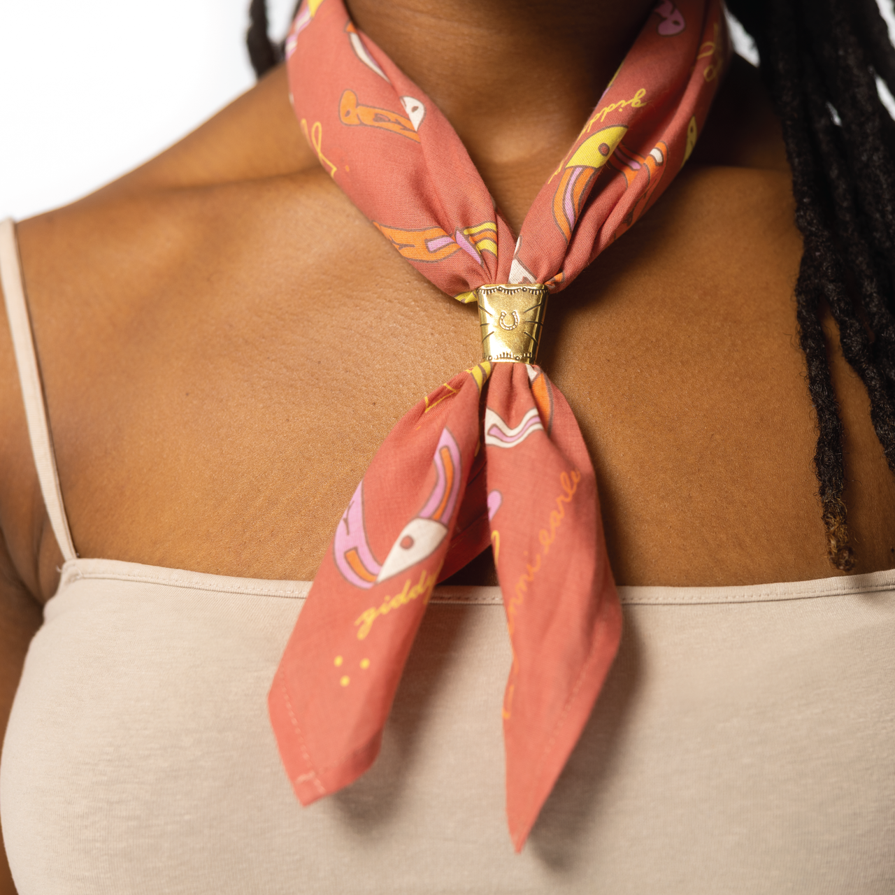 Brass bolo bandana slide