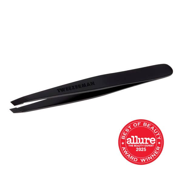 Black Matte Slant Tweezer