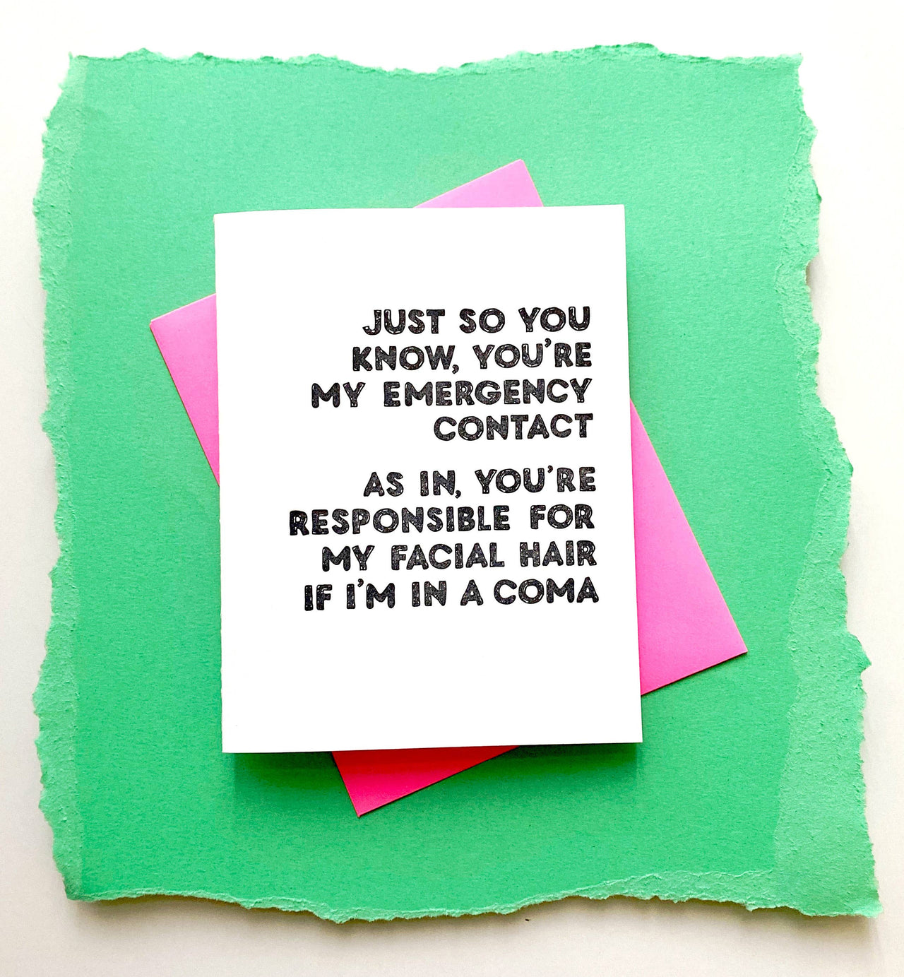 Emergency Contact Facial Hair Card