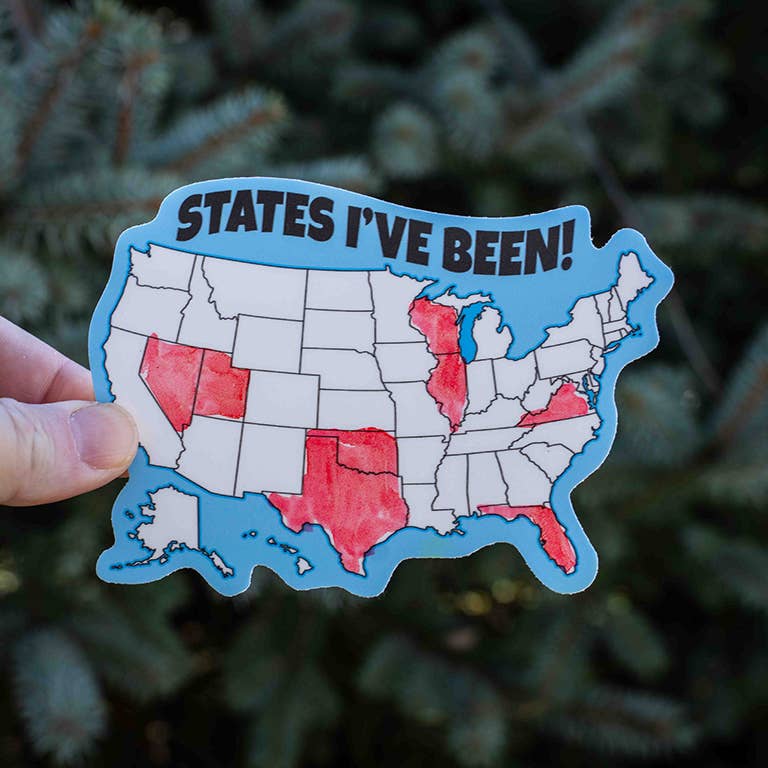 States I've Been US Map DIY Sticker