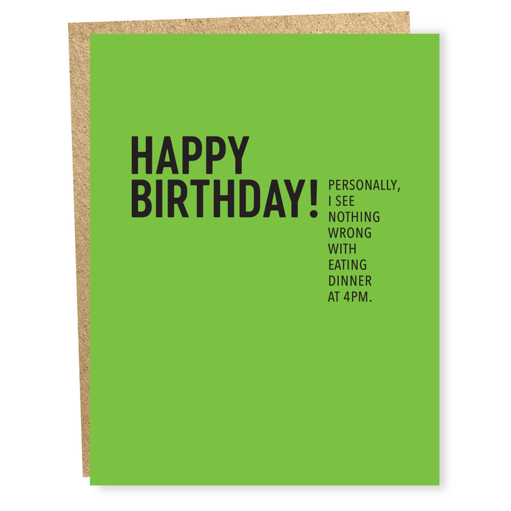 Early Dinner Card
