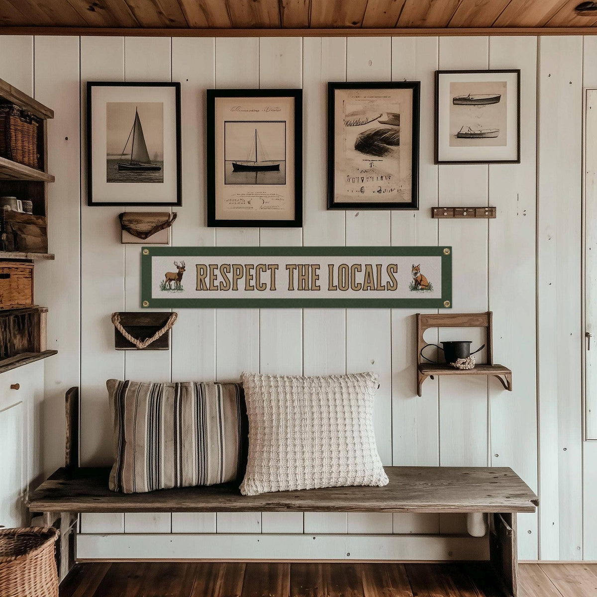 Respect The Locals Felt Banner
