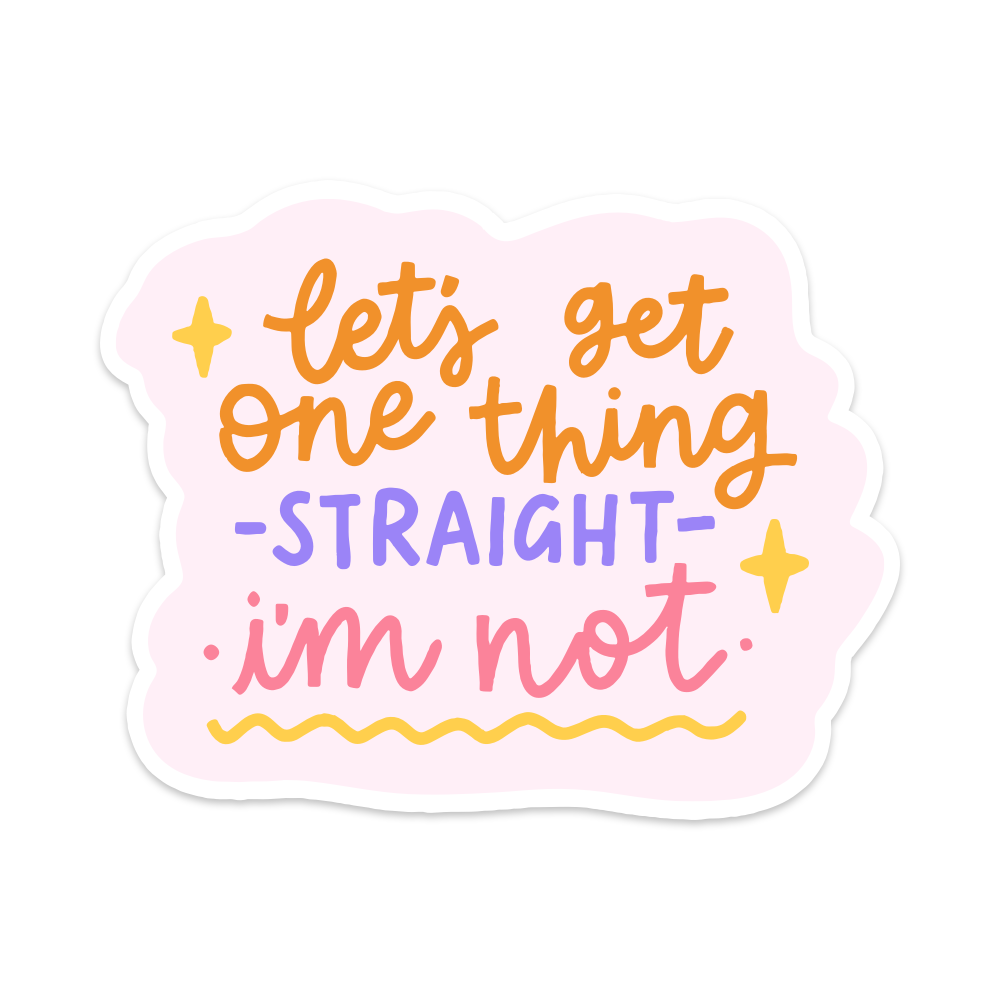 Straight I'm Not Sticker