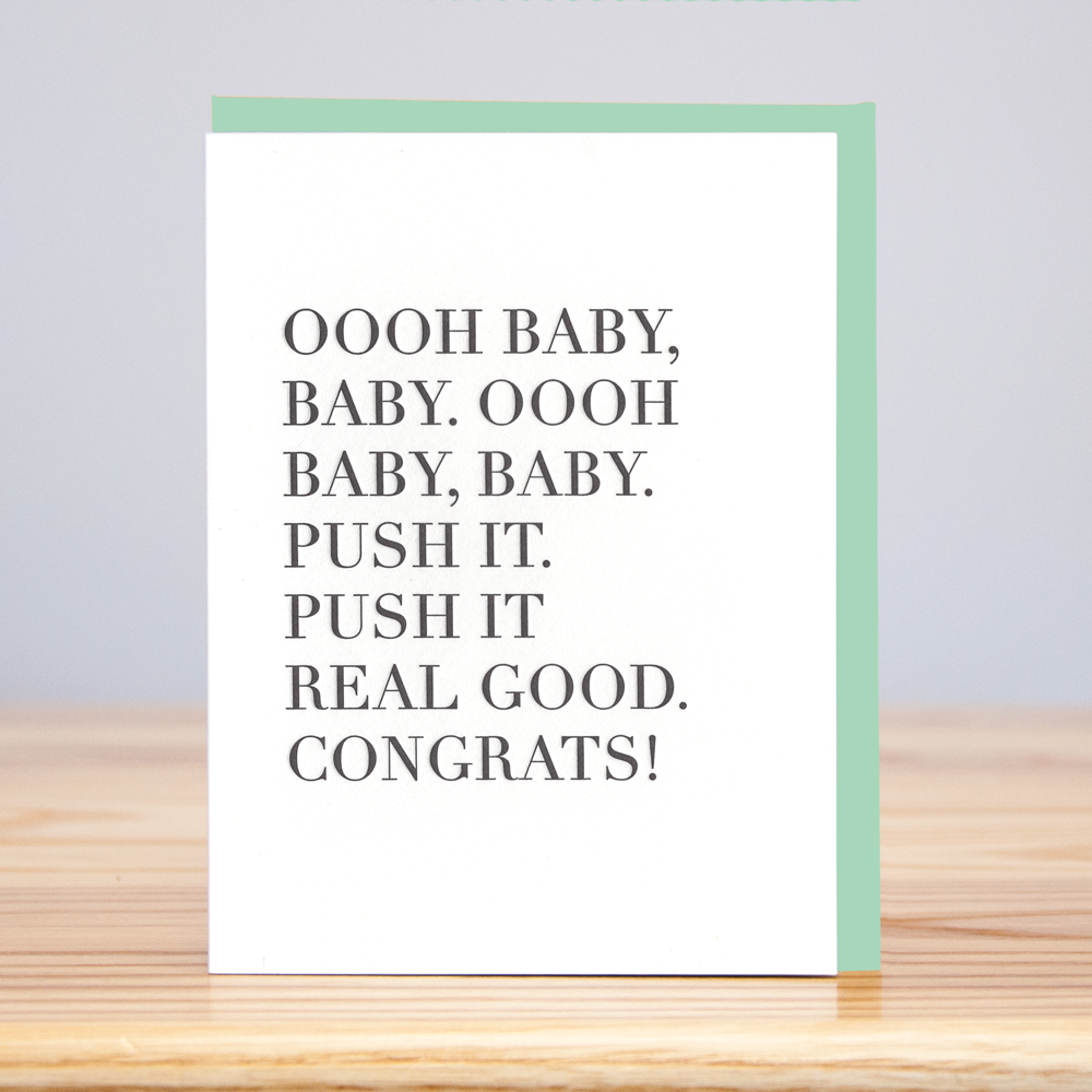 Ooh Baby, Baby Congrats Letterpress Card