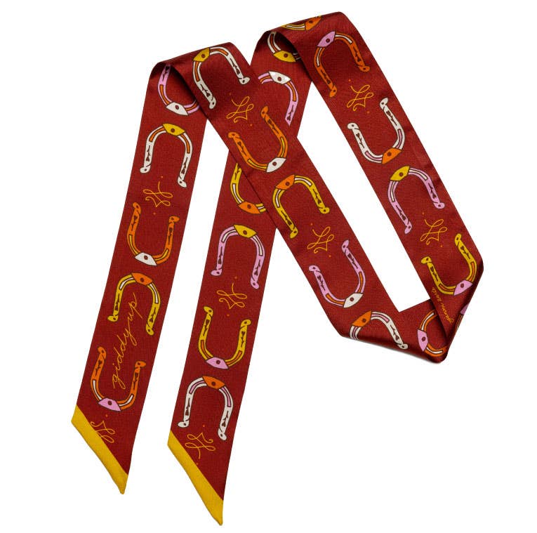 Giddy Up Silk Twilly Scarf