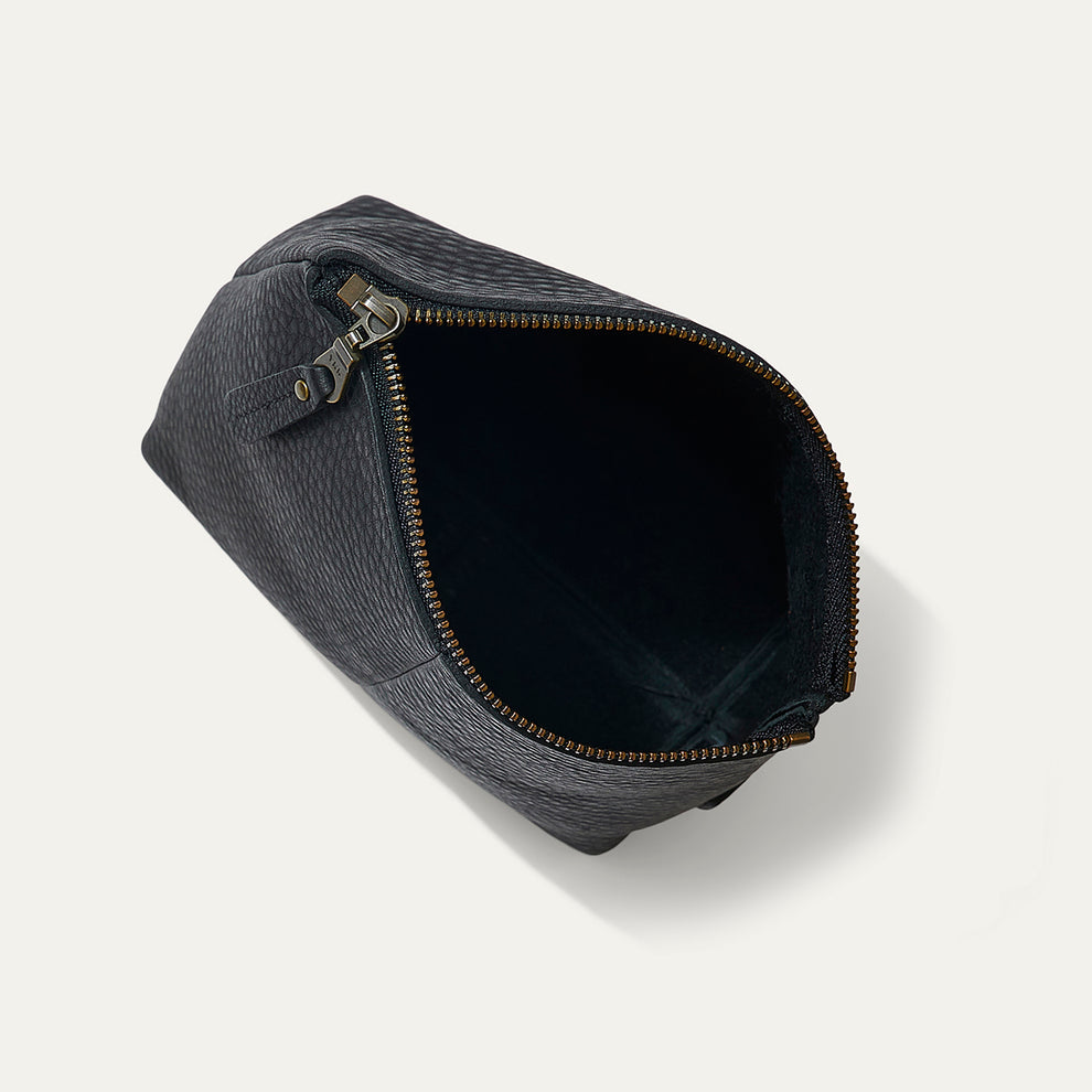 Seneca Square Leather Pouch | Black