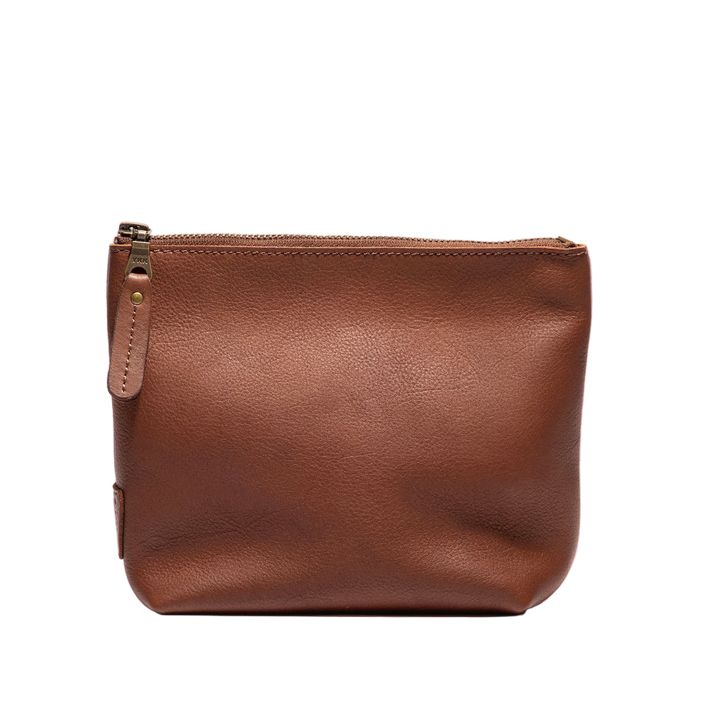 Seneca Square Leather Pouch | Cognac