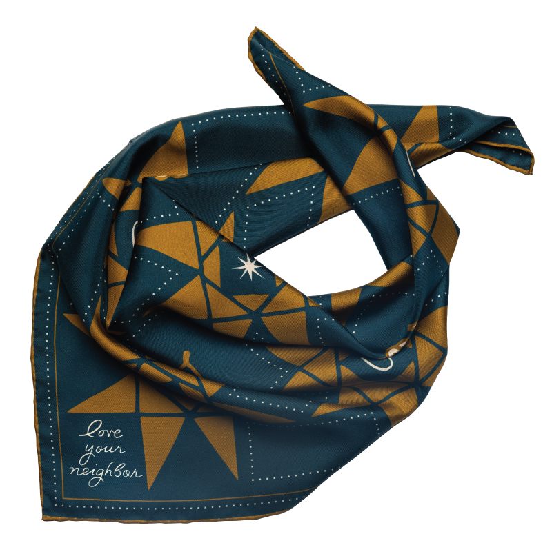Love Your Neighbor Silk Scarf