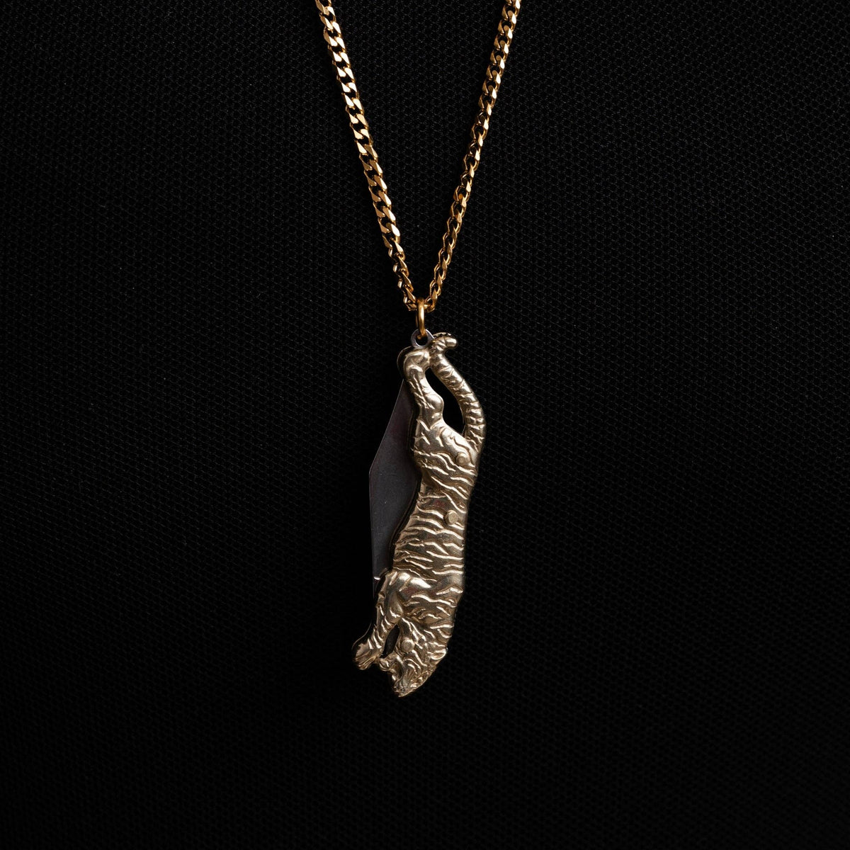 Tiger Pocket Knife Necklace