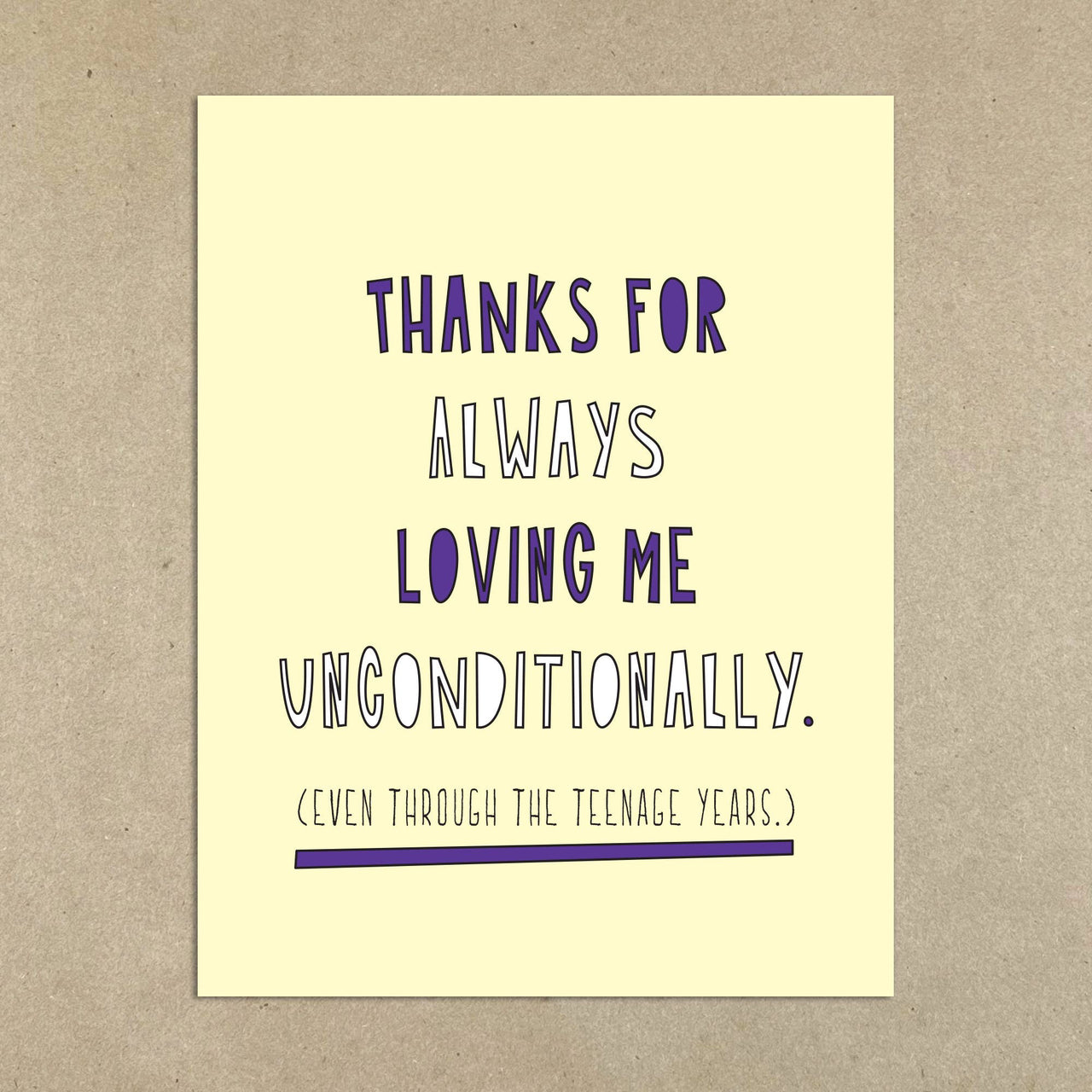 Loving Me Unconditionally Card