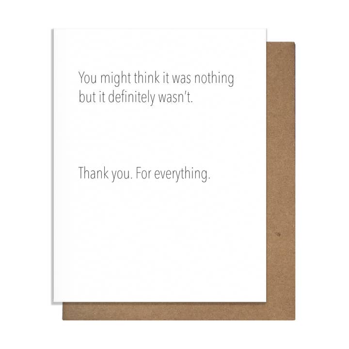 Not Nothing Card