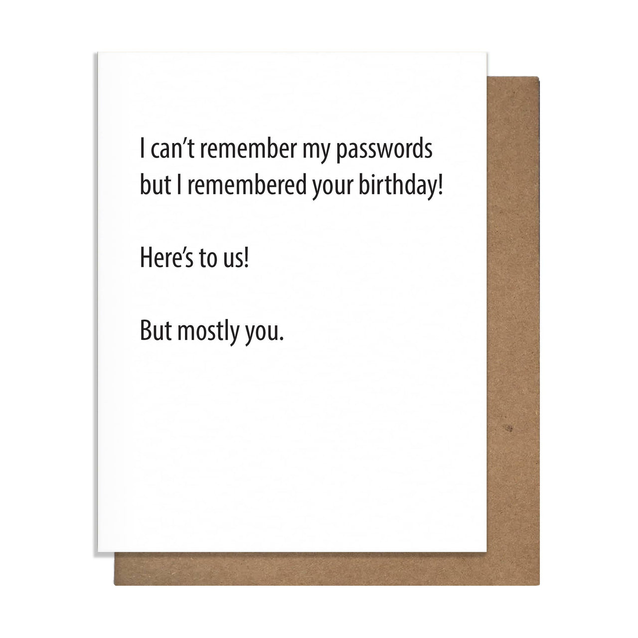 Passwords Card
