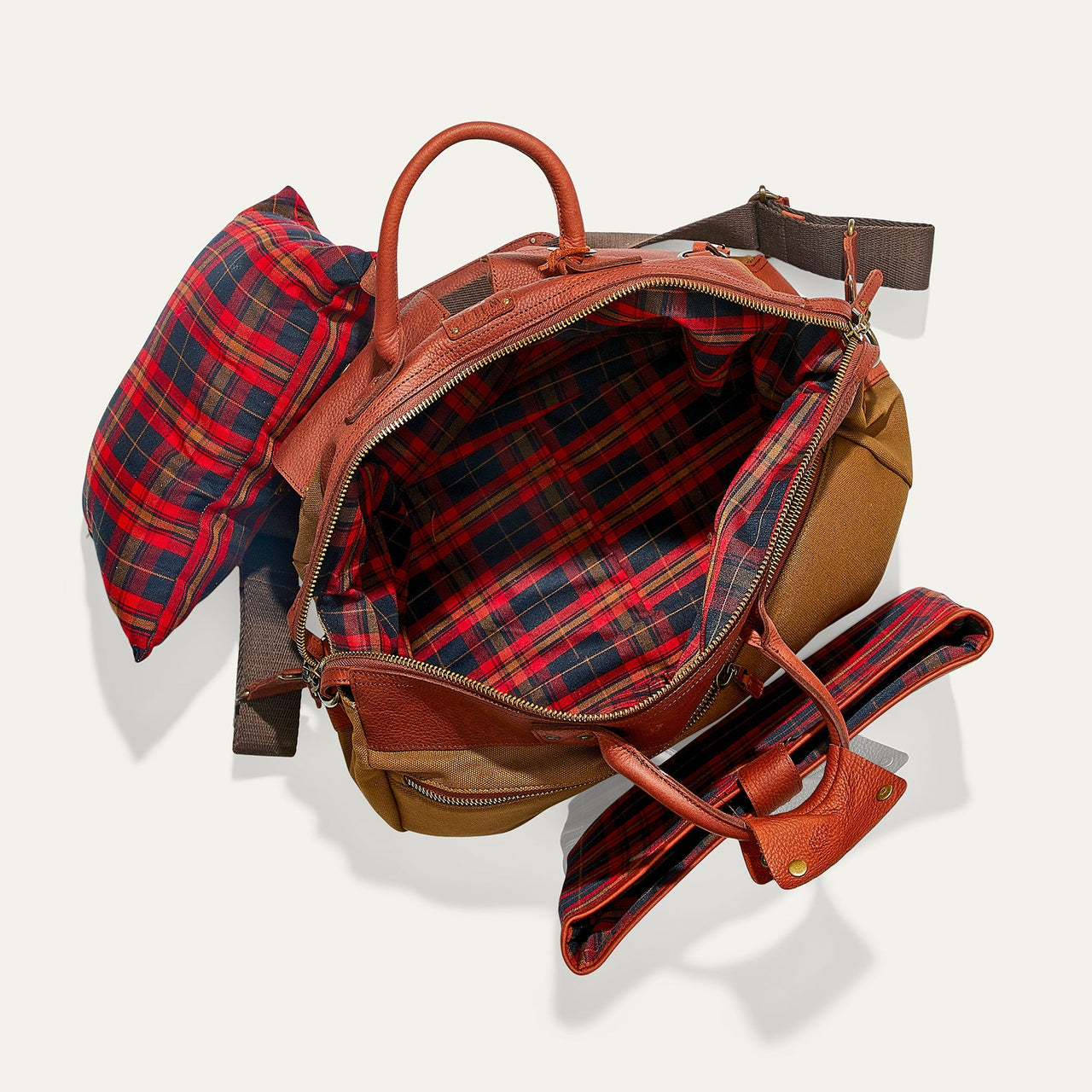 Canvas & Leather Travel Duffle | Tobacco & Cognac