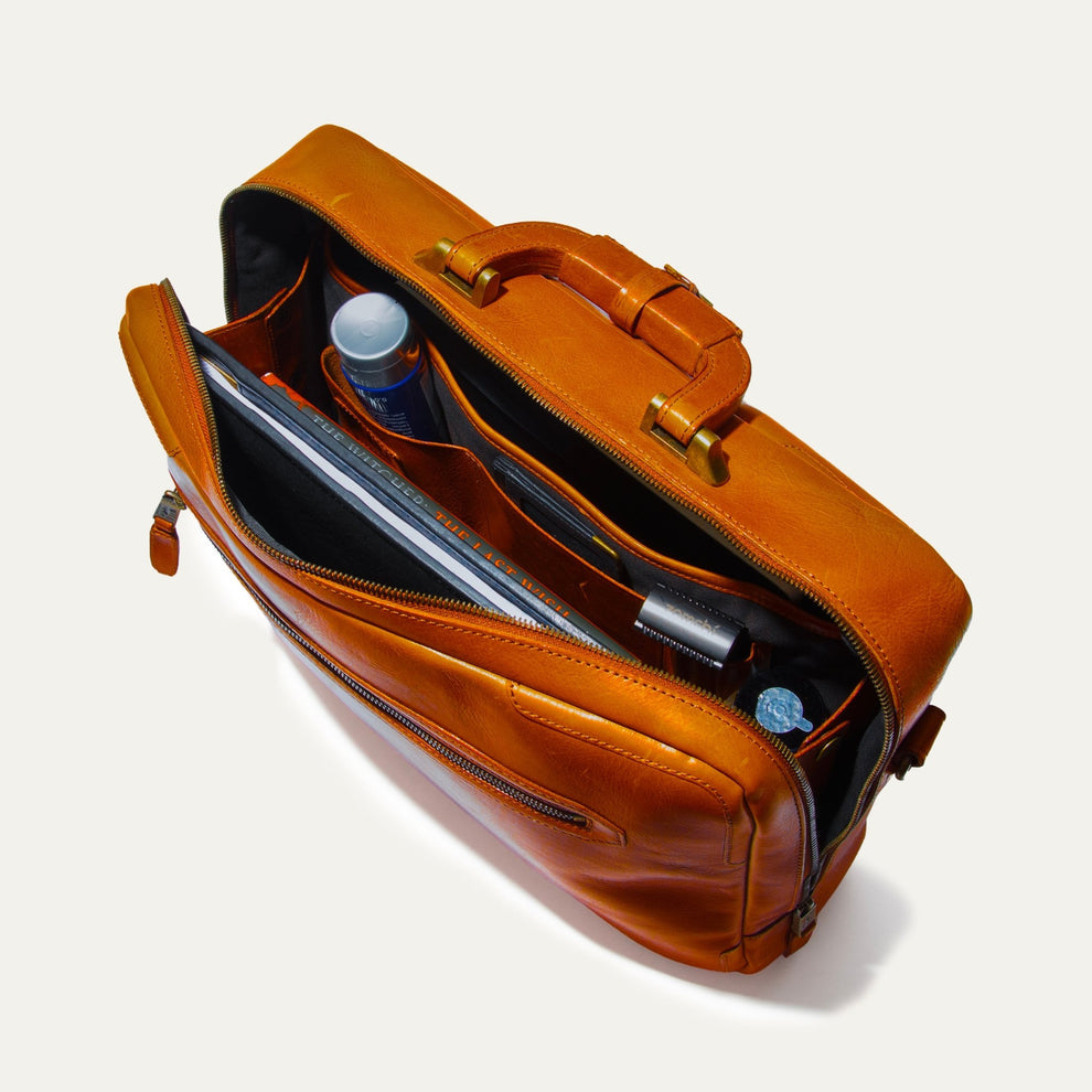 The Continental Briefcase | Cognac