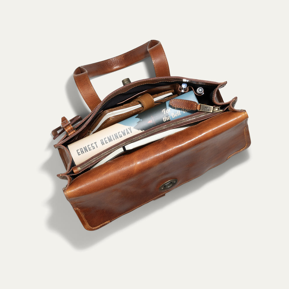 William Slim Briefcase | Cognac