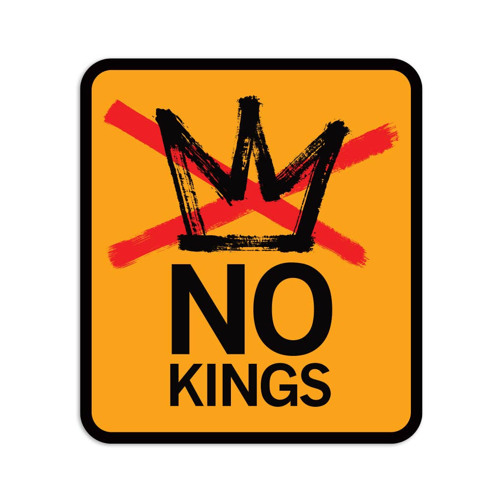 No Kings Gold Sticker