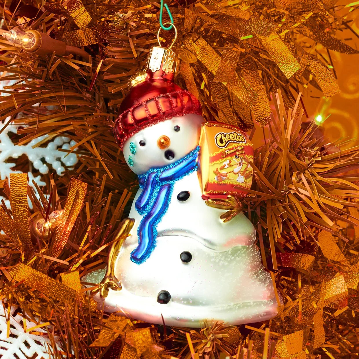Flamin' Hot Cheetos Snowman Ornament - Domestic Domestic