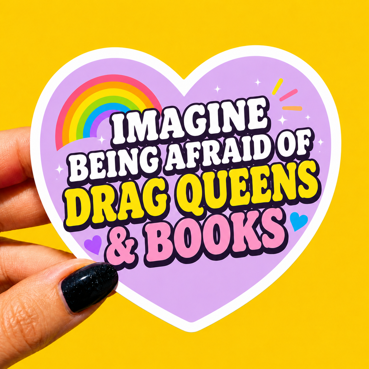 Afraid of Drag Queens Sticker