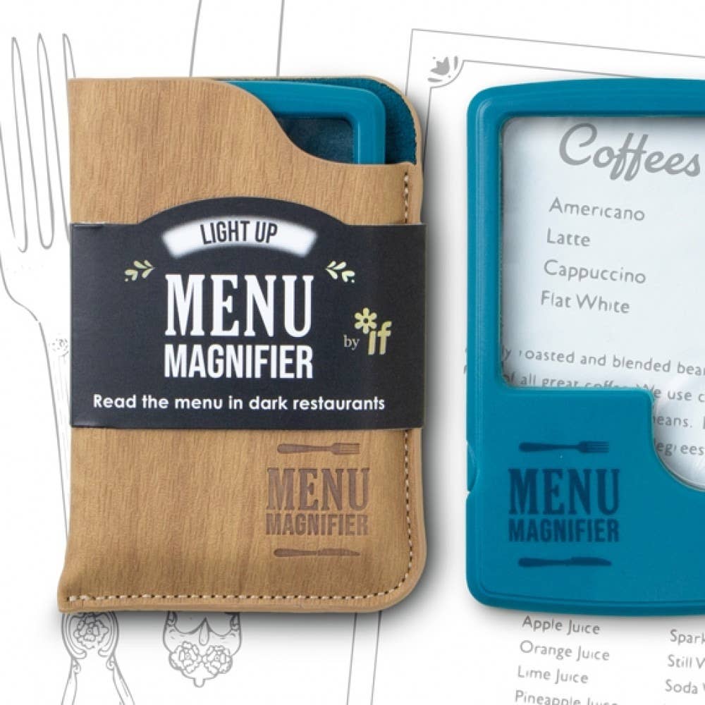 Light Up Menu Magnifier | Aqua
