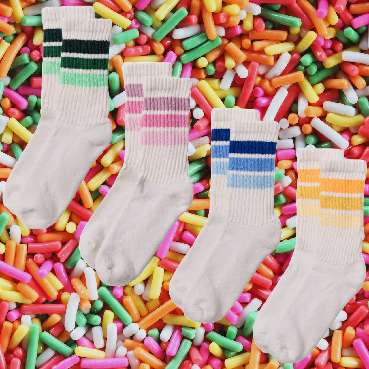 The Birthday Retro Sock | Pink