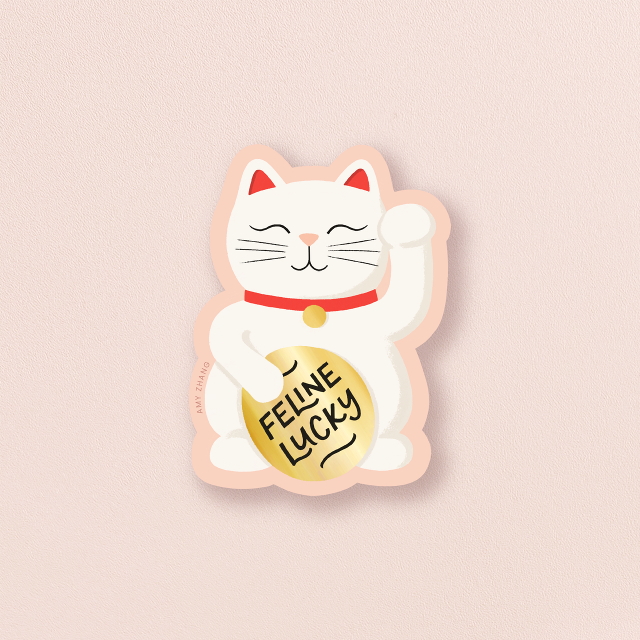Feline Lucky Sticker