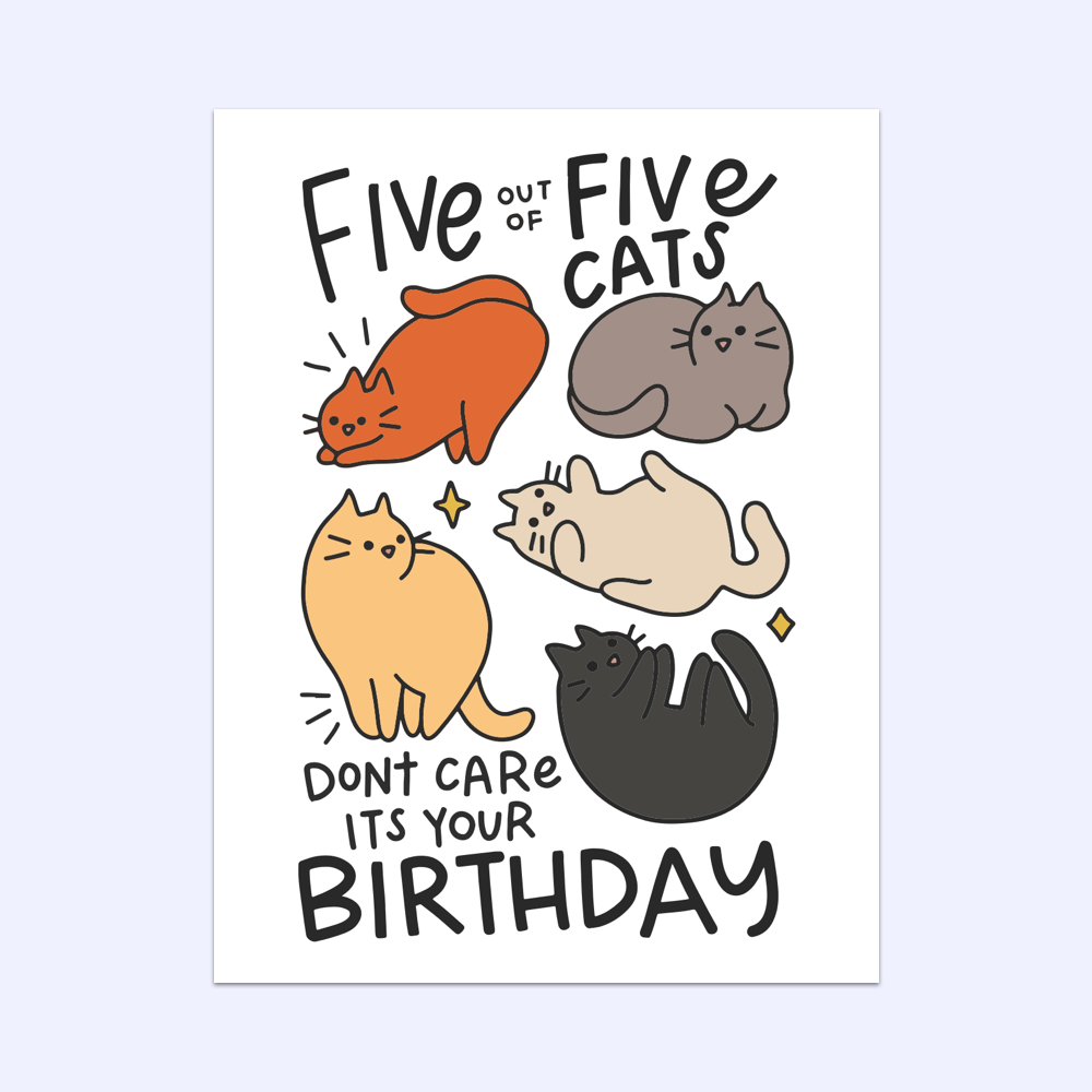 Cats Don't Care Card