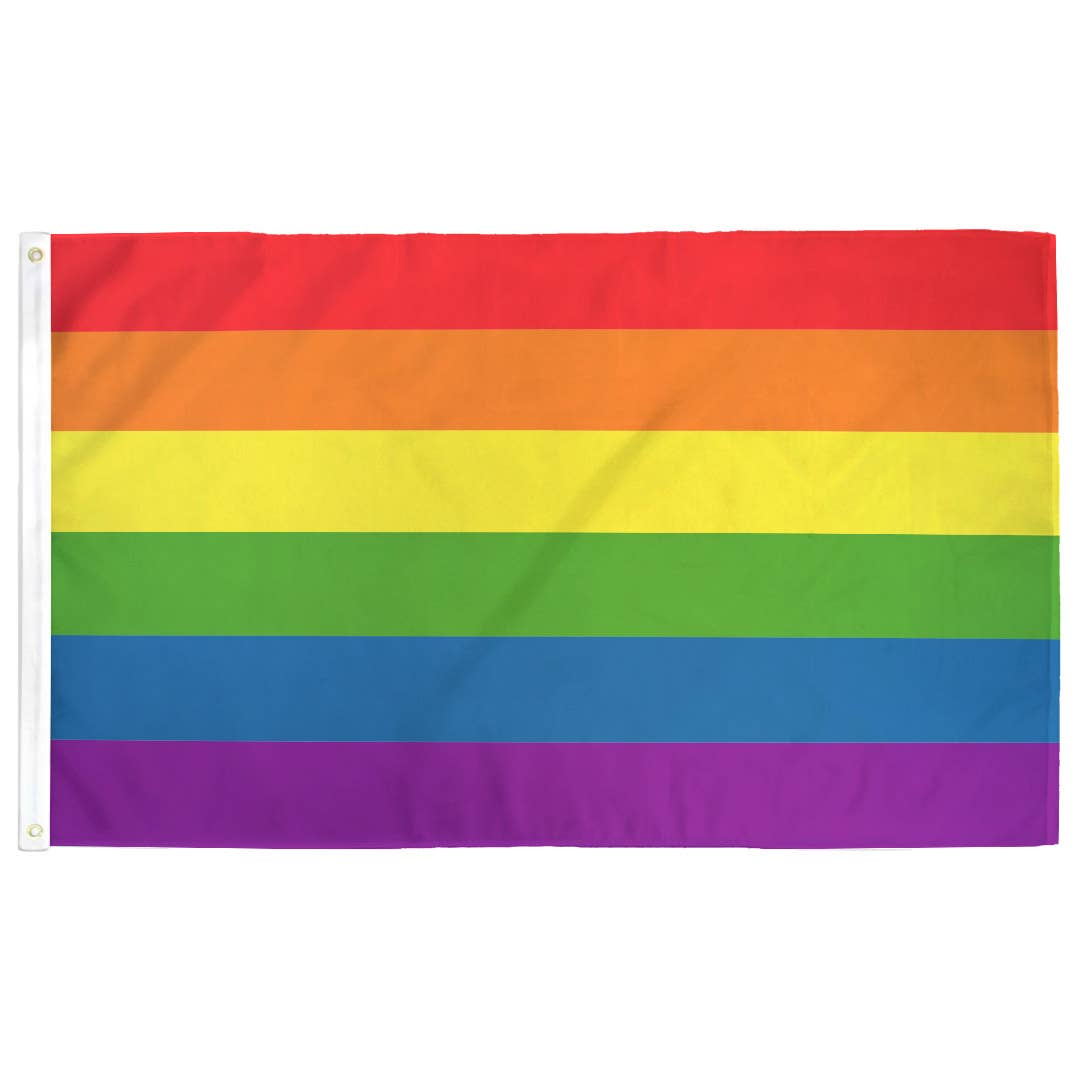 Rainbow LGBTQ Pride Flag: 3ft x 5ft With Grommets