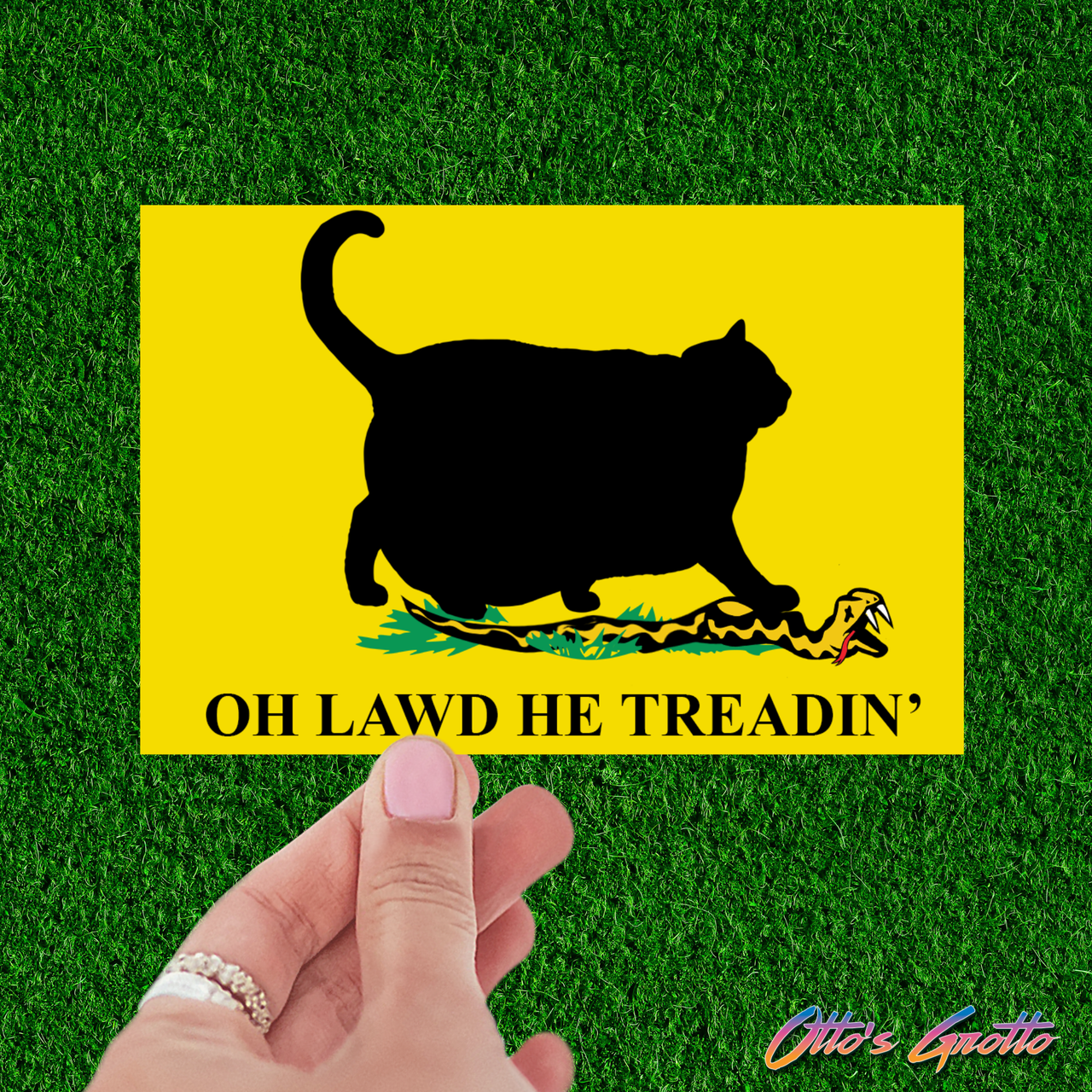 Oh Lawd He Treadin' Sticker