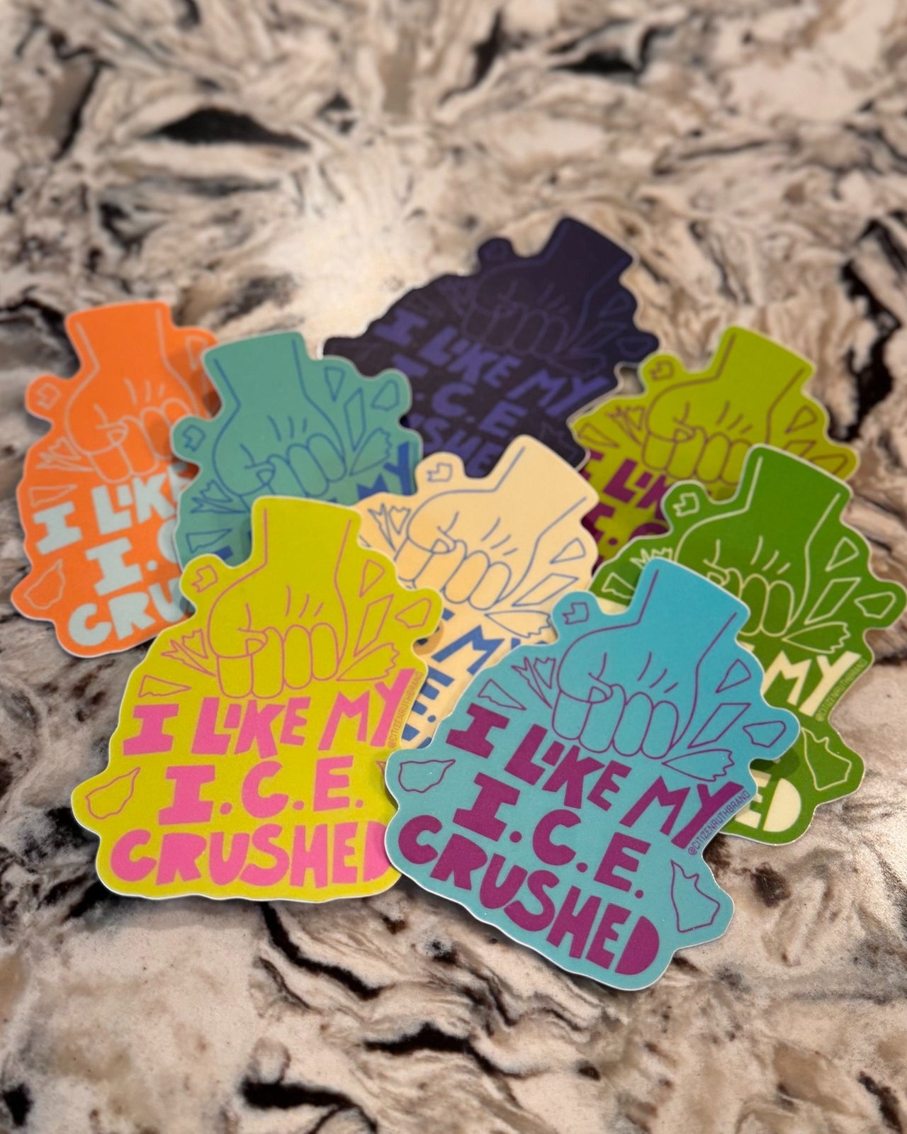 I Like My I.C.E. Crushed Sticker
