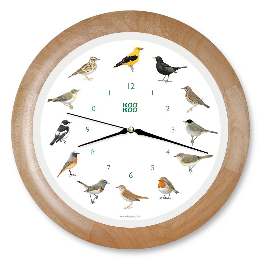 Songbirds Wall Clock | Wood