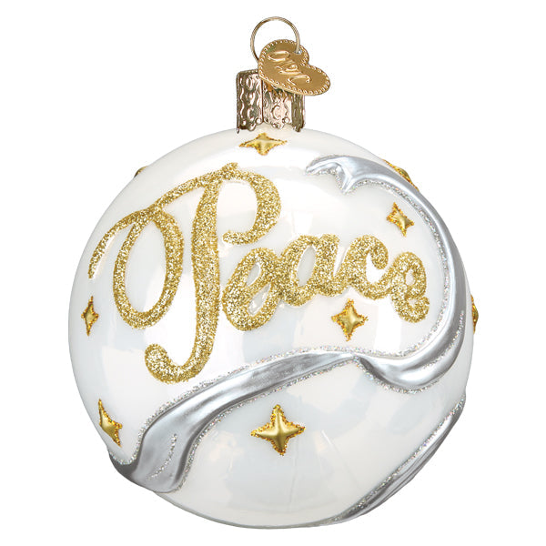 Peace and Joy Round Ornament