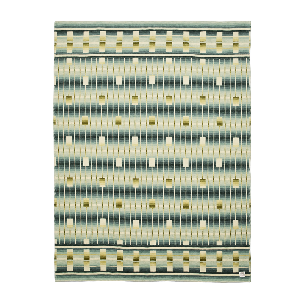 Cotton Blanket | Tan & Geometric Ombre