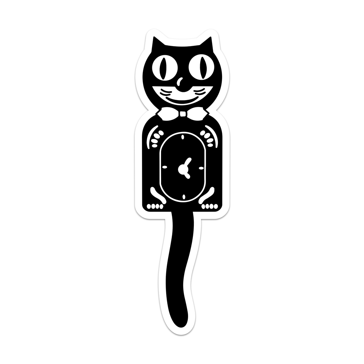 Retro Kit Cat Clock Sticker
