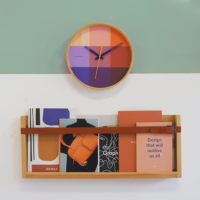 Riso Wall Clock | Red & Blue