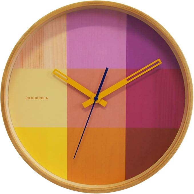 Riso Wall Clock | Magenta & Yellow